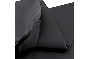 Waterproof Nylon Ribstop Fabric by the Yard (1.7oz, 70D, 58"x1 Yard, Black)