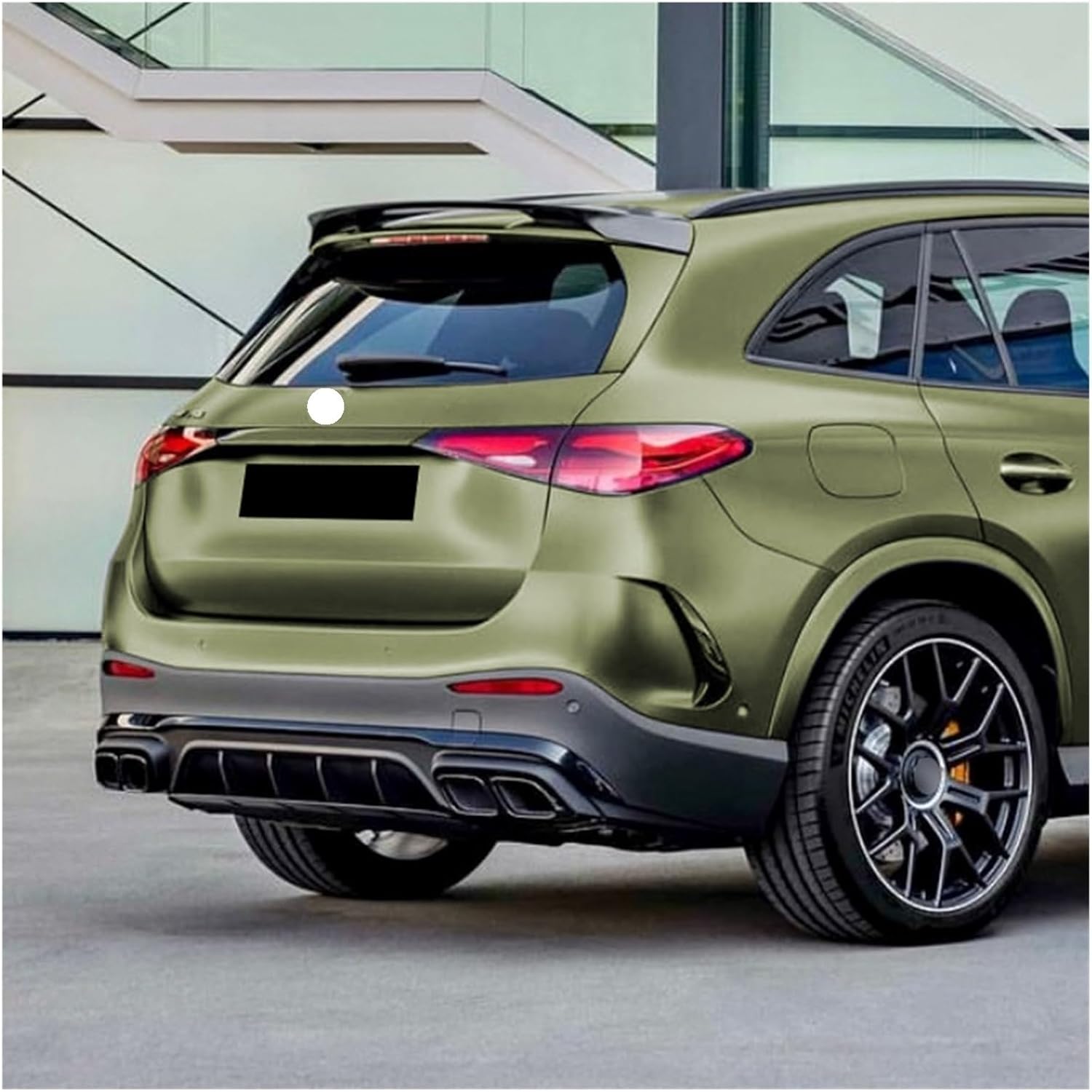 Compatible for Mercedes Foreign Version GLC X254 2023+ AMG Top Wing Car Tail Wing Fixed Wind Spoiler Rear Wing Modified Decoration Parts(Carbon Look)