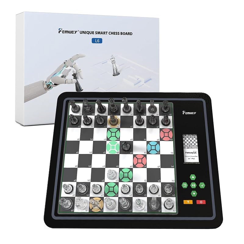 Electronic Chess Set, Computer Chess Game, Electronic Chess Board Game, Chess Set Board Game, Electronic Chess Set Game, Chess Sets Games Lovers, for Beginners Great Partner for Play and Practice.