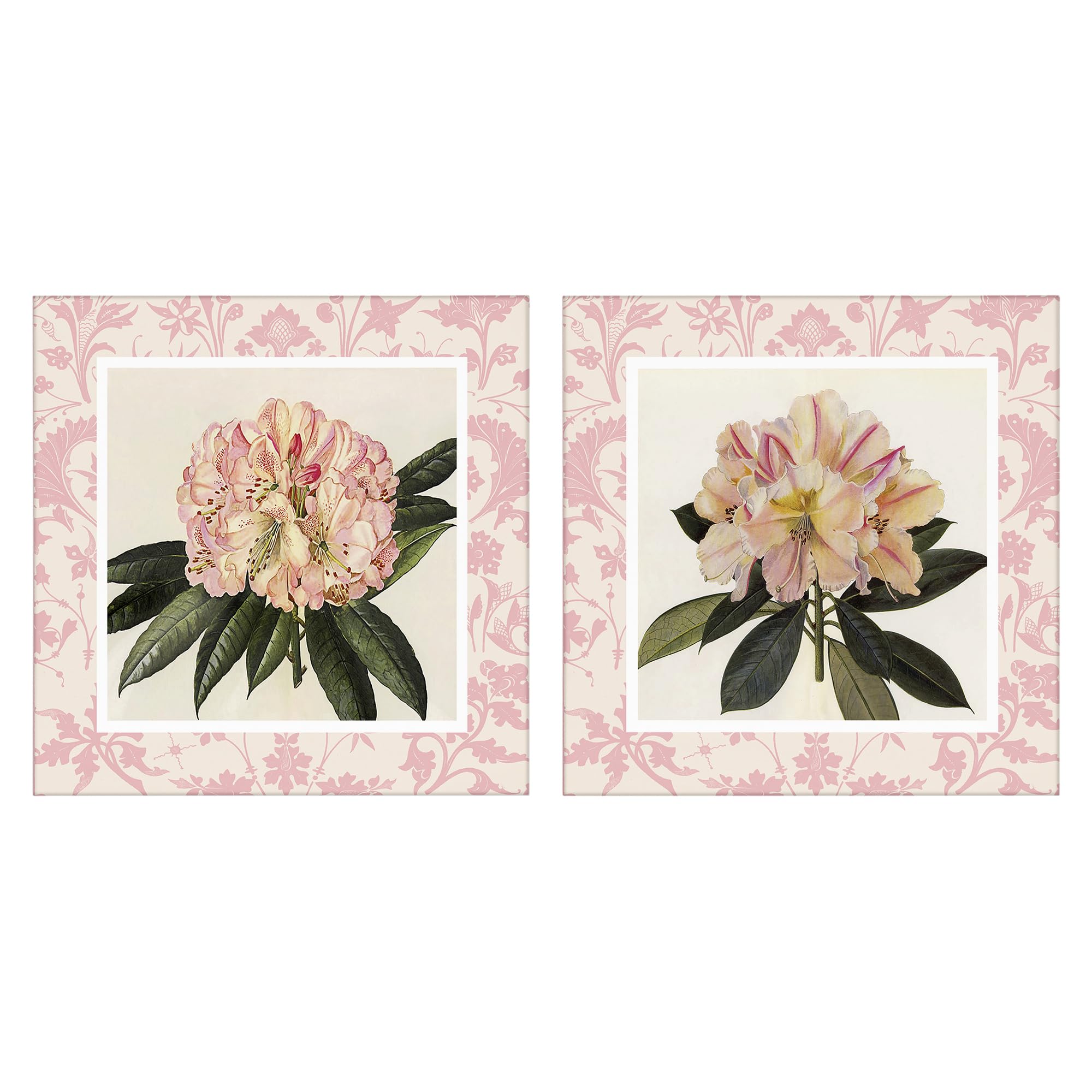 Stupell Industries Unframed 'Pink Vintage Pattern Botanicals'| 2Pc Canvas Art Set 2