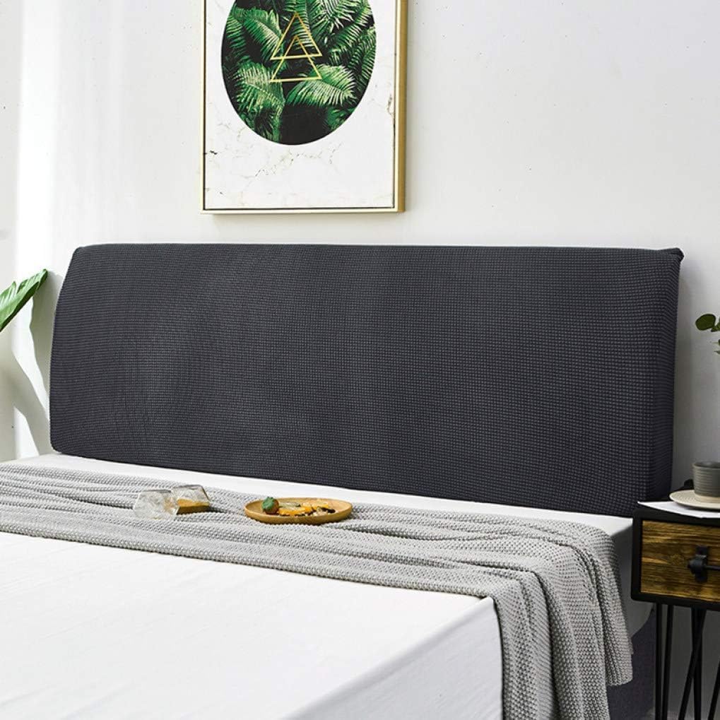 LumiLa Dark Grey Jacquard Headboard Covers for Full Beds