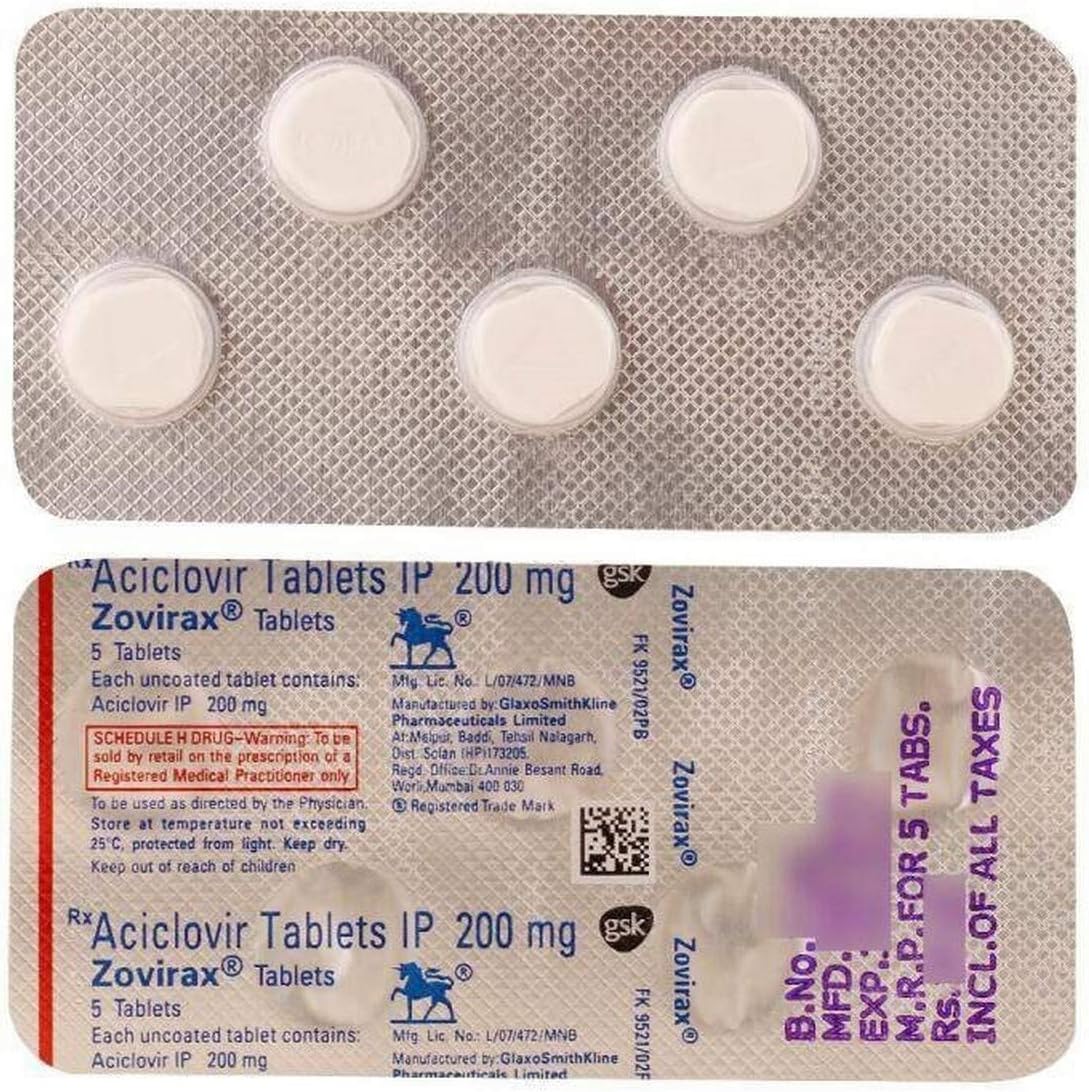 Zovirax 200 - Strip of 5 Tablets