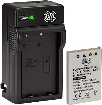 BM Premium EN-EL5 Battery and Battery Charger for Nikon Coolpix P80, P90, P100, P500, P510, P520, P530 Digital Camera