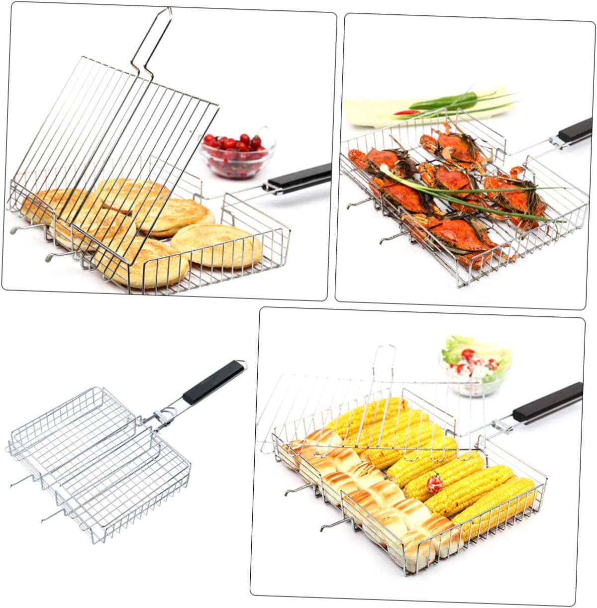 Grill Accessories Bbq Grill Rack Folding Barbecue Rack Sturdy Barbecue Utensil for Camping Cooking Utensils