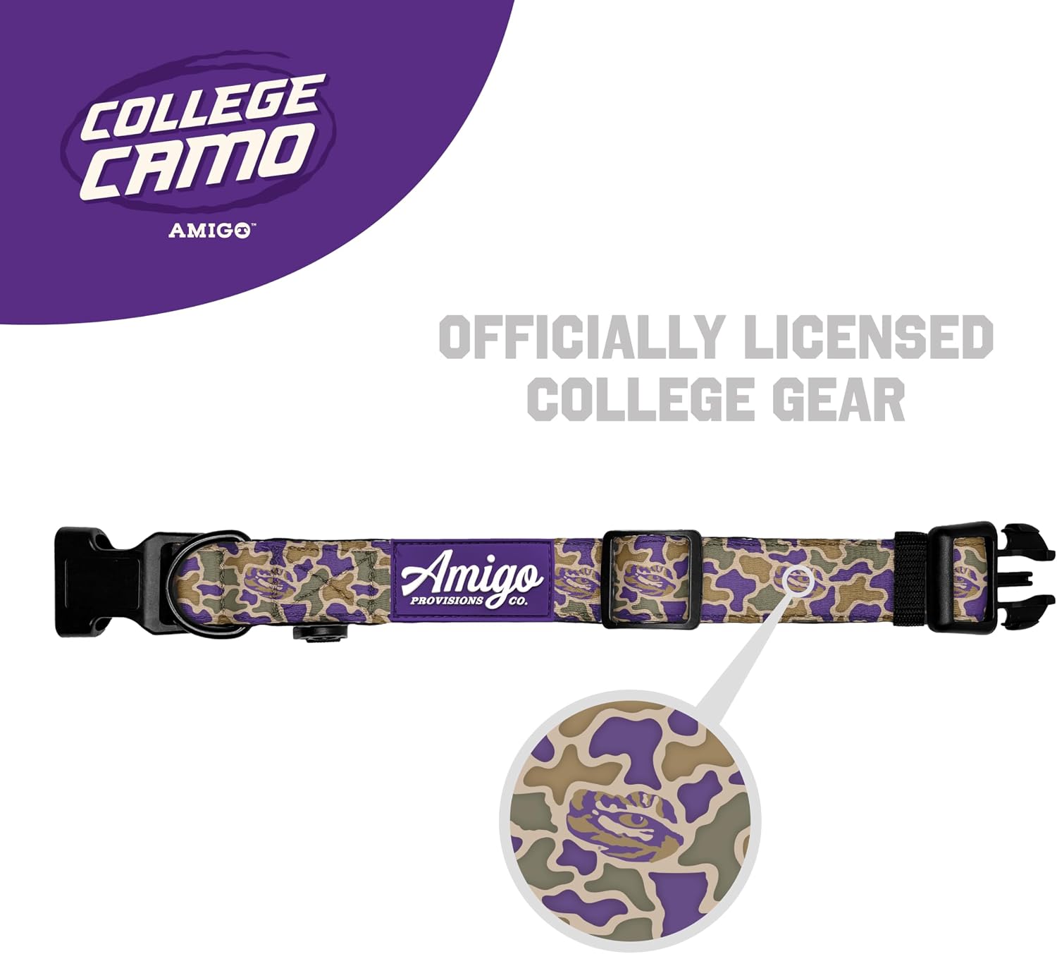 Amigo NCAA Unisex-Adult LSU Tigers Dog Collar