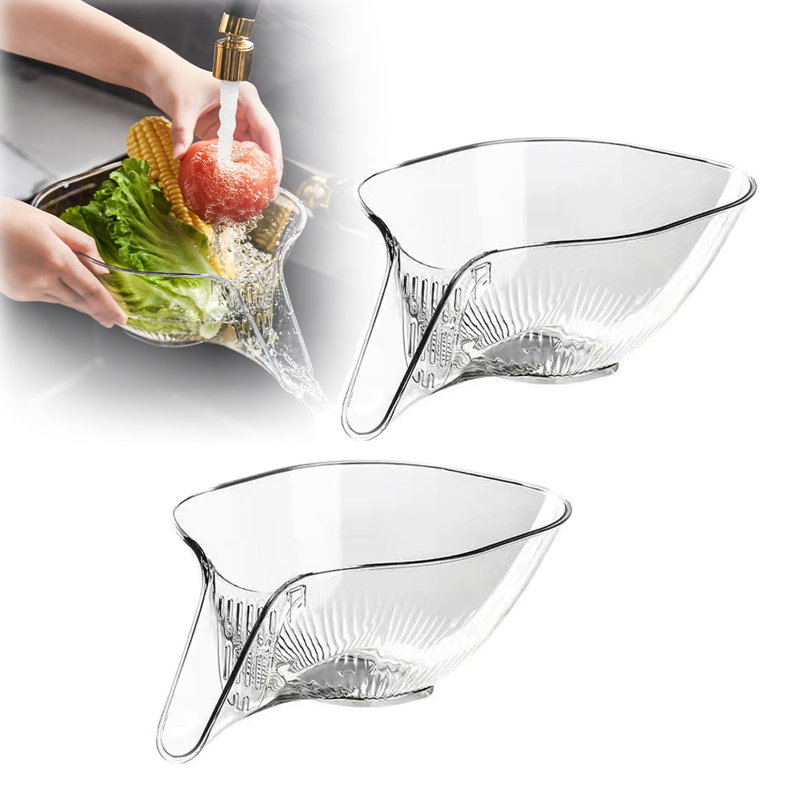 Cestello Scolapasta Multifunzionale - Imbuto Per Lavello, Ideale Per Verdura, Pasta, Insalate - Foto 5