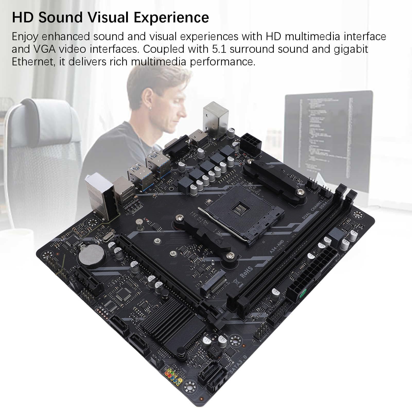 B450 Komputerowa Płyta Główna, 2x DDR4 DIMM M.2 PCI E 16X Desktop Motheard dla Ryzen 1st, 2nd, 3rd, 4th, 5th Gen, 4X SATA 3.0, HDMI VGA, USB3.0