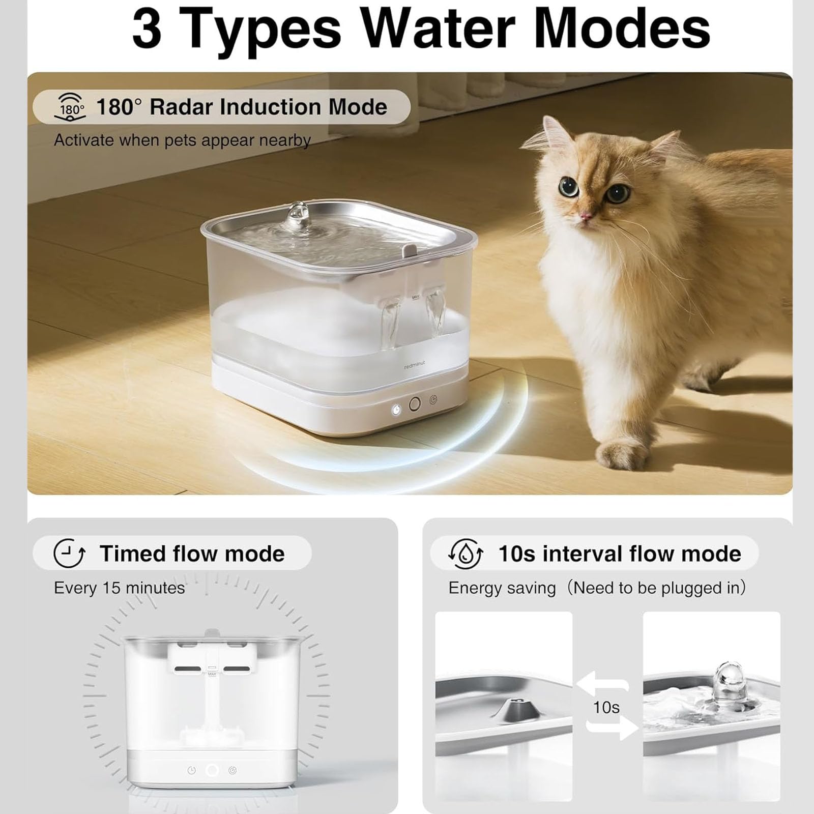 Fontanella Per Gatti, in Acciaio Inox, A Batteria, Erogatore D'acqua Per Gatti Da 84 Oz/2,5 L, Senza Fili, Con Sensore Di Movimento, Pompa Ultra Silenziosa, Multifiltrazione, Facile Da Pulire