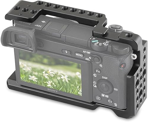 Miniatura 6 de SmallRig Jaula de cámara solo para Sony A6000 A6300 ILCE-6000 ILCE-6300 NEX7, A6000 Cage con puntos de montaje de 1/4" 3/8" y zapata fría