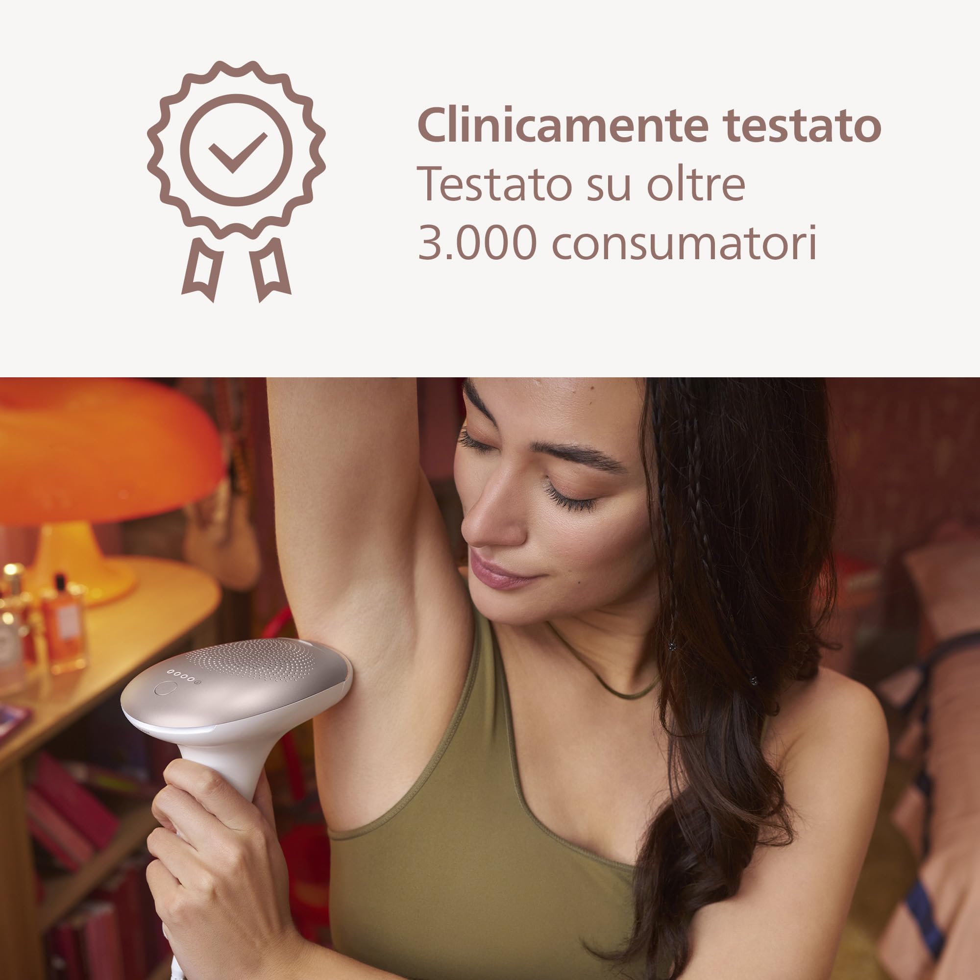 Philips Lumea 7000 Series, dispositivo di epilazione IPL, alternativa ai dispositivi di epilazione laser, con rifinitore a penna Satin Compact, 2 accessori per viso e corpo, modello BRI921/00