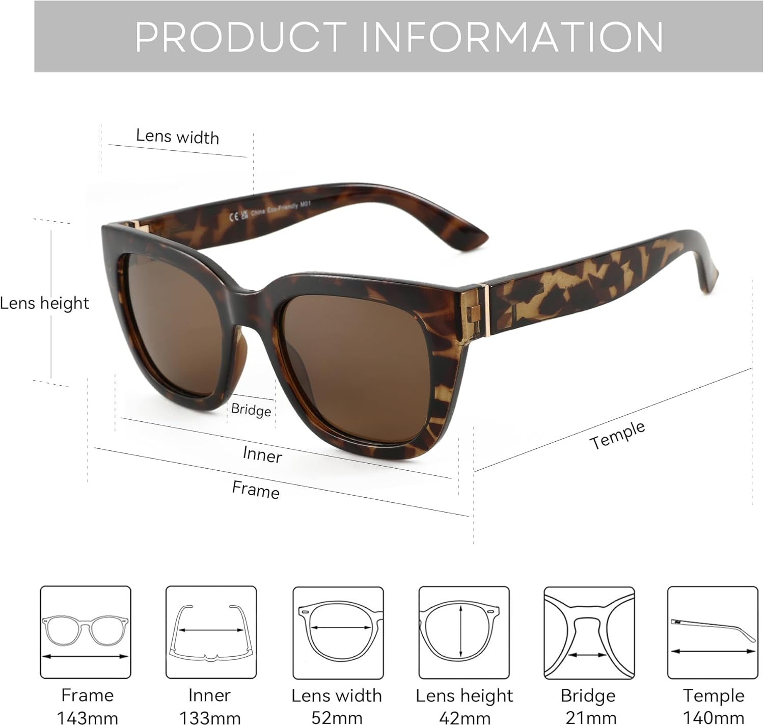 ZENOTTIC Retro Square Polarized Sunglasses for Women Vintage Sun Glasses UV400 Protection Trendy Shades Fashion Style - Image 5