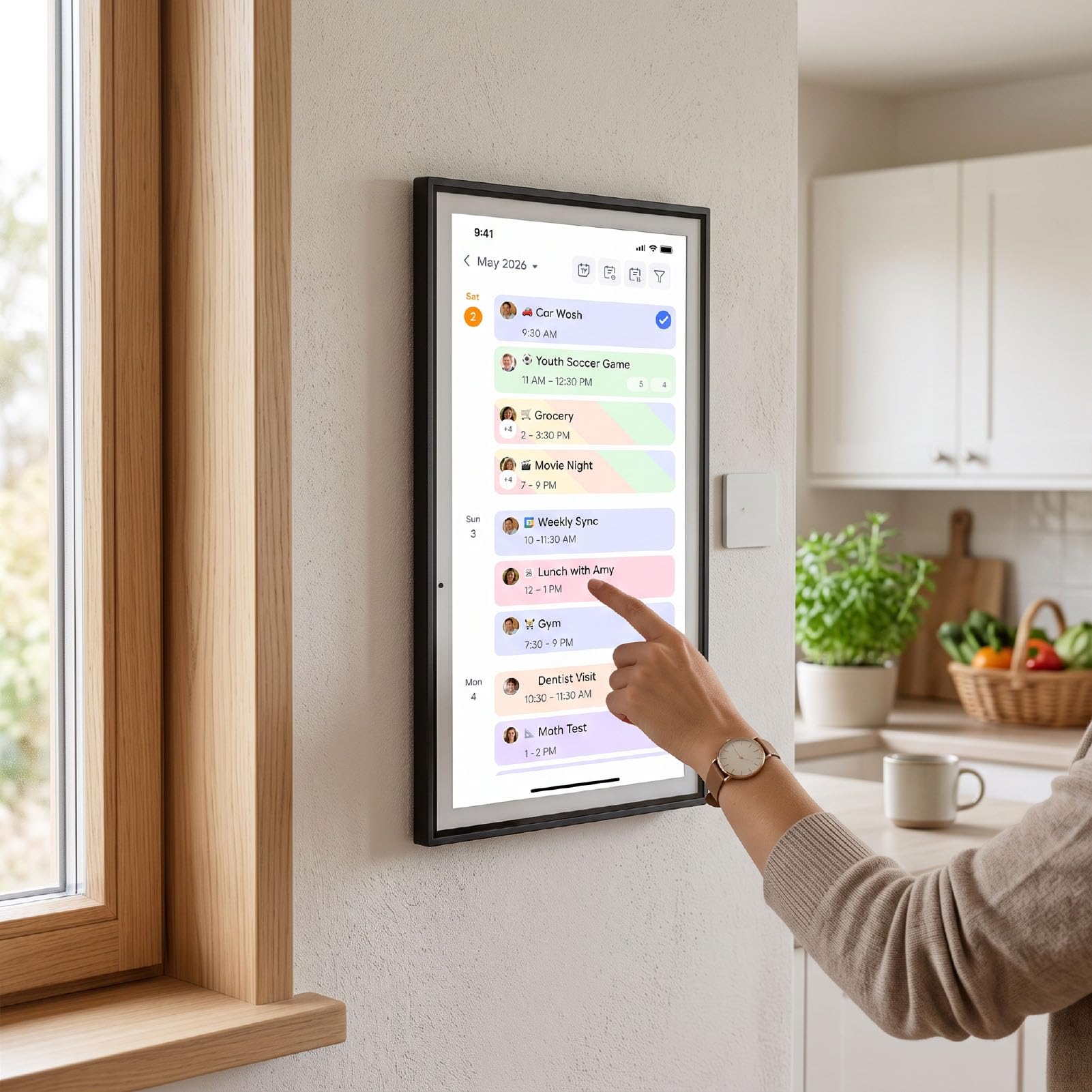 Asixxsix Intelligenter Digitaler Kalender 15,6 Zoll, kein Abonnement
