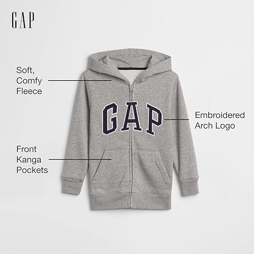 Miniatura 2 de GAP Sudadera con capucha y cremallera completa con logotipo para niño