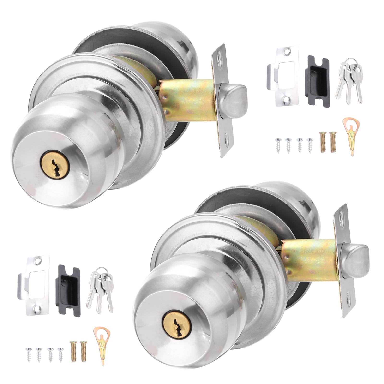 PATIKIL Key Entry Door Knobs Interior 60mm/2.4inch