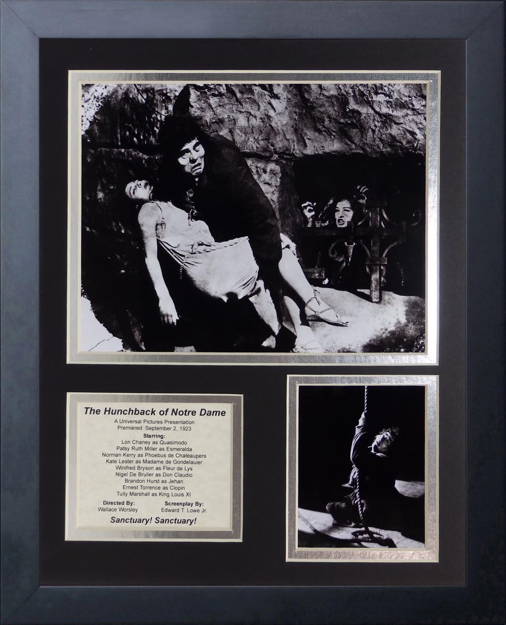 Legends Never Die The Hunchback of Notre Dame (1923) Framed Photo Collage, 11 x 14