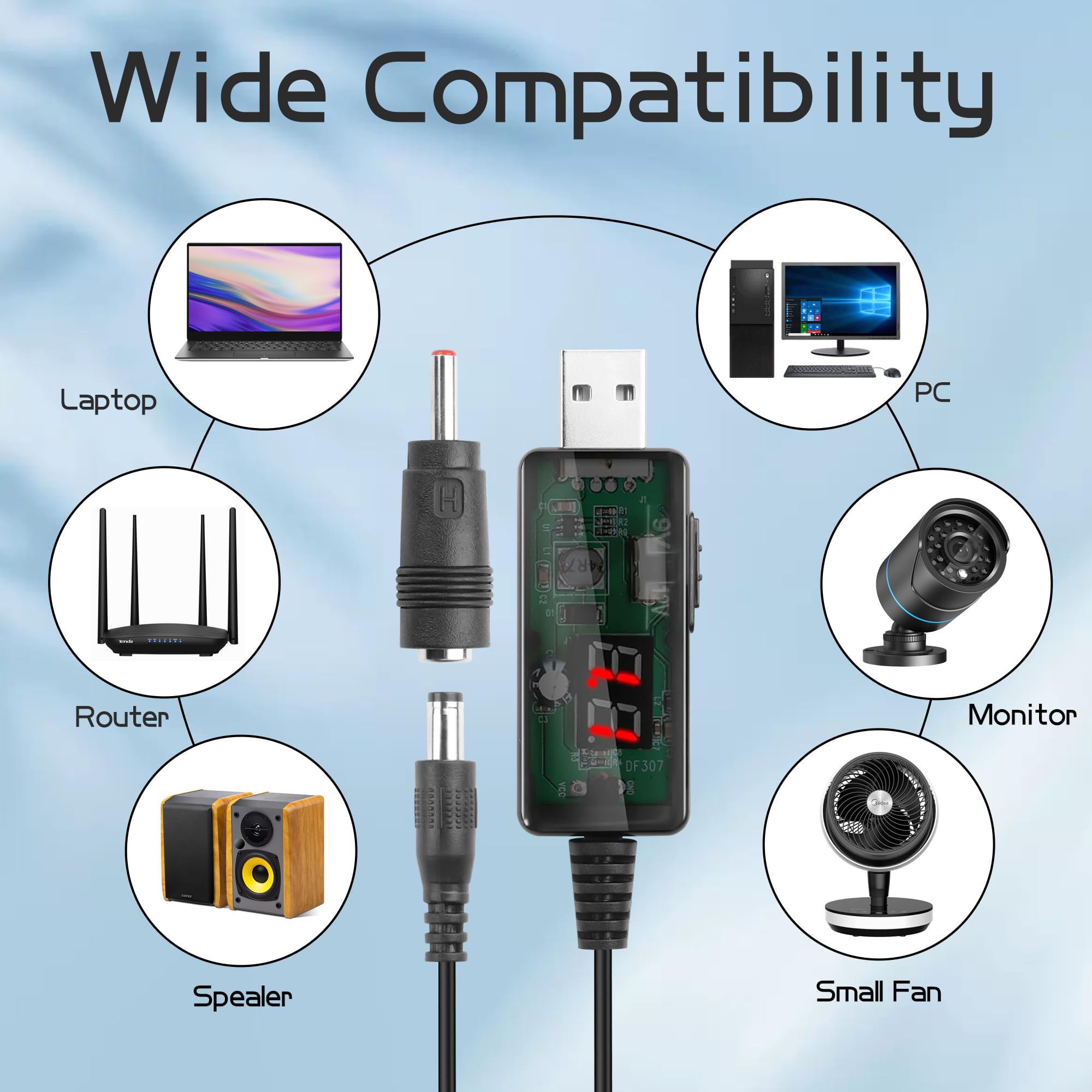Cavo da USB a CC, Cavo Router Power Bank, Cavo Convertitore di