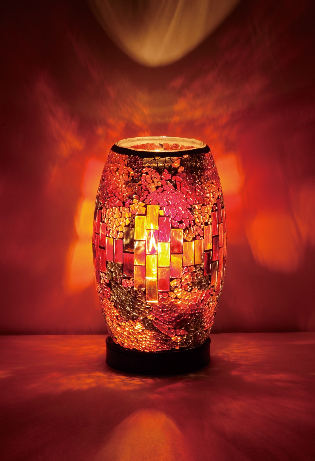 Amazon.co.jp : イシグロ モザイクランプ クリムト レッド H21×W13