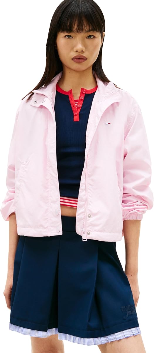 Tommy JeansChaqueta cortavientos universitaria ligera con detalle de logo para mujer