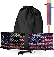 Vista 15 de BackYardGamesUSA Juego de 8 bolsas de Cornhole profesionales reguladoras, Tournament Slick n Stick Cornhole, bolsas para juegos de Cornhole