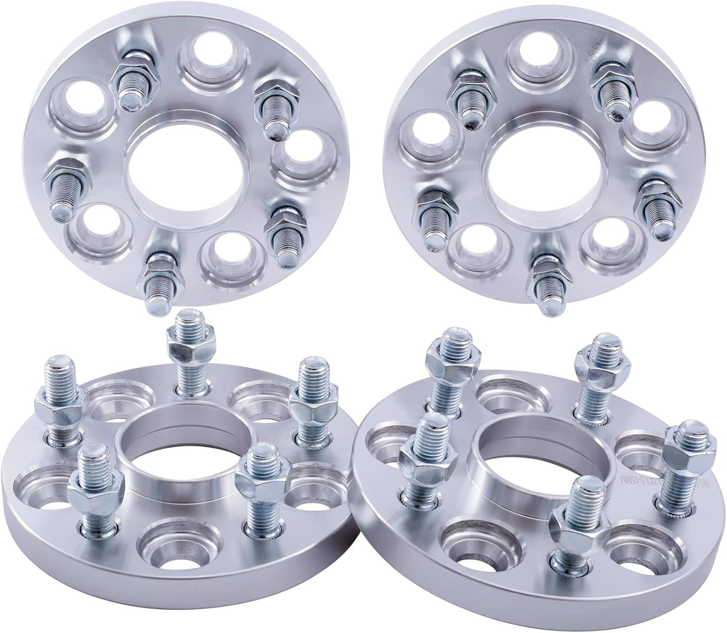 DCVAMOUS 4PC 5x100 Hubcentric Wheel Spacers 15mm Thick with 12x1.5 Studs 54.1mm Hub Bore Compatible with Toyota 5 Lug for 1983-1991 Camry | 1986-2005 Celica | 2003-2022 Corolla | 2003-2019 Prius