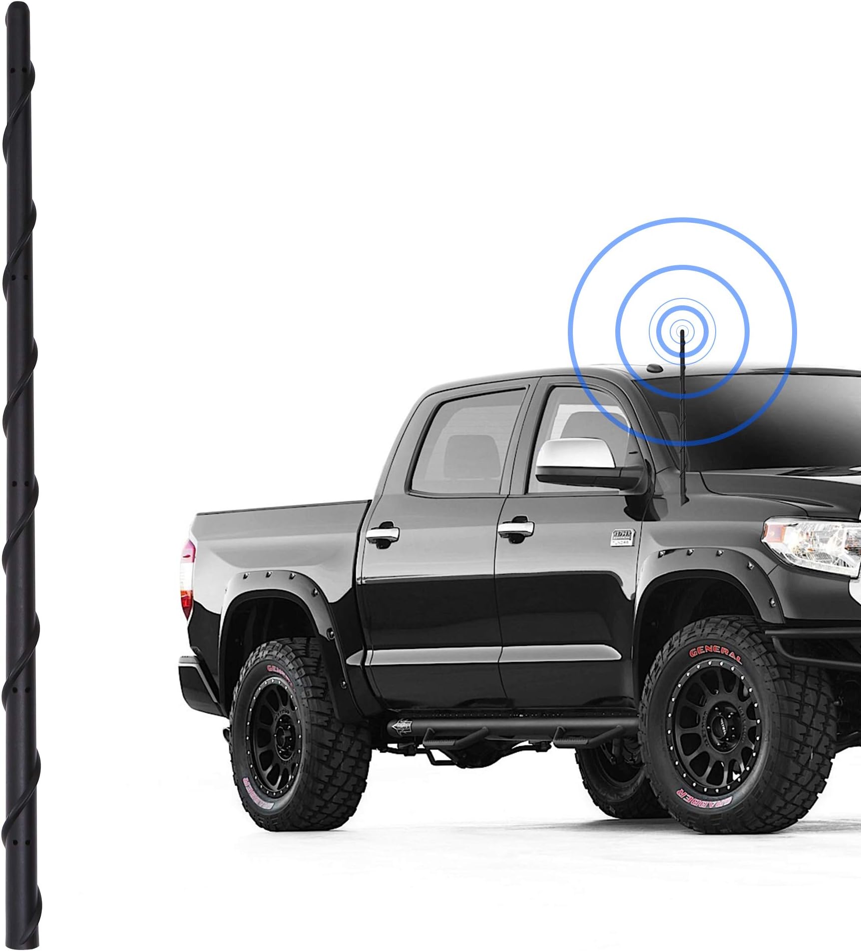 16 inches Antenna Compatible with 2000-2021 Toyota Tundra Tacoma | Car Wash Proof | Flexible Rubber Copper | Designed for Optimized FM/AM Reception