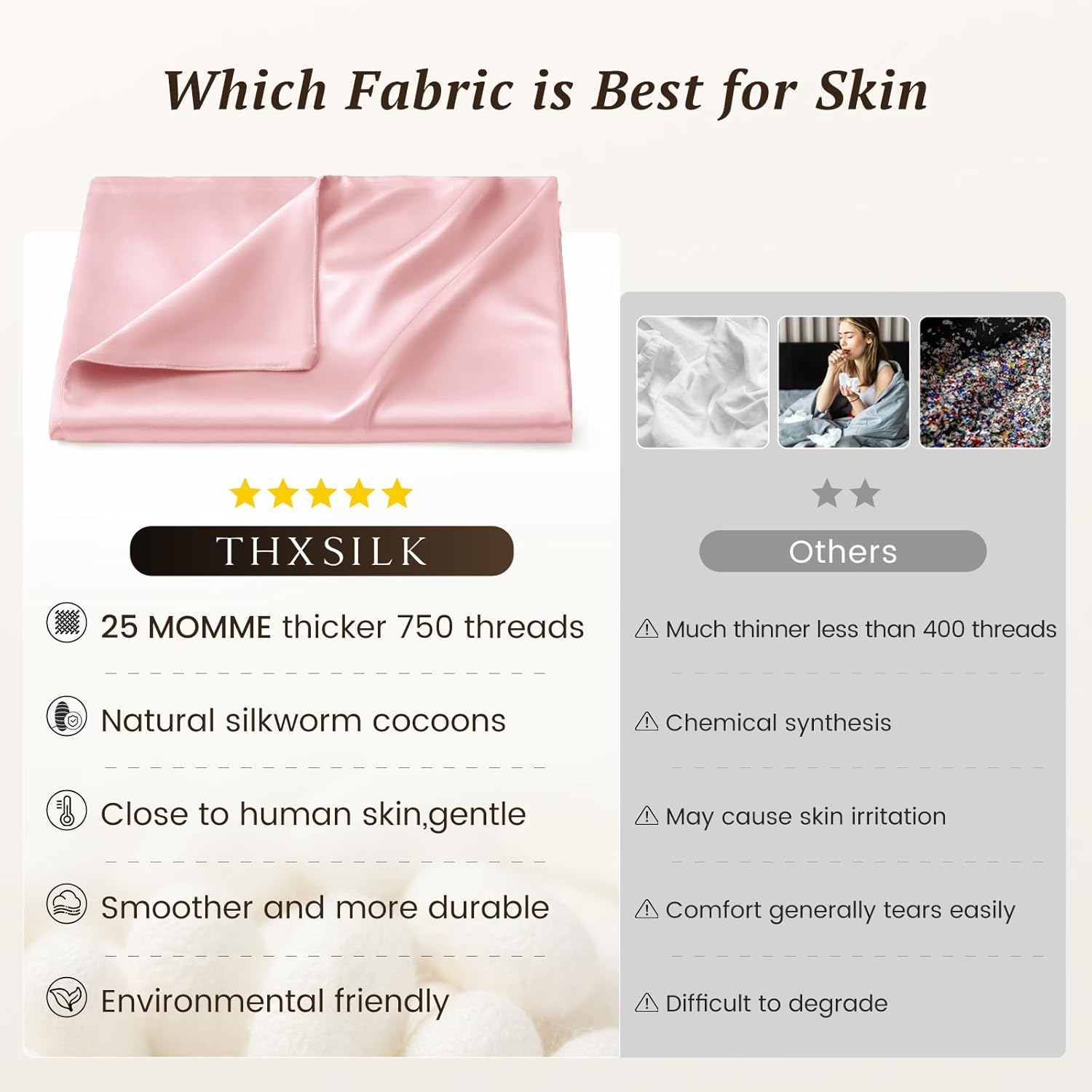 THXSILK 25 Momme 1 Pcs Silk Flat Sheet, 100% Top Grade Pure Mulberry Silk Bed Sheet Breathable Cooling Comfortable Safe Material Ultra Soft Bedding Durable (Full, Charming Pink)