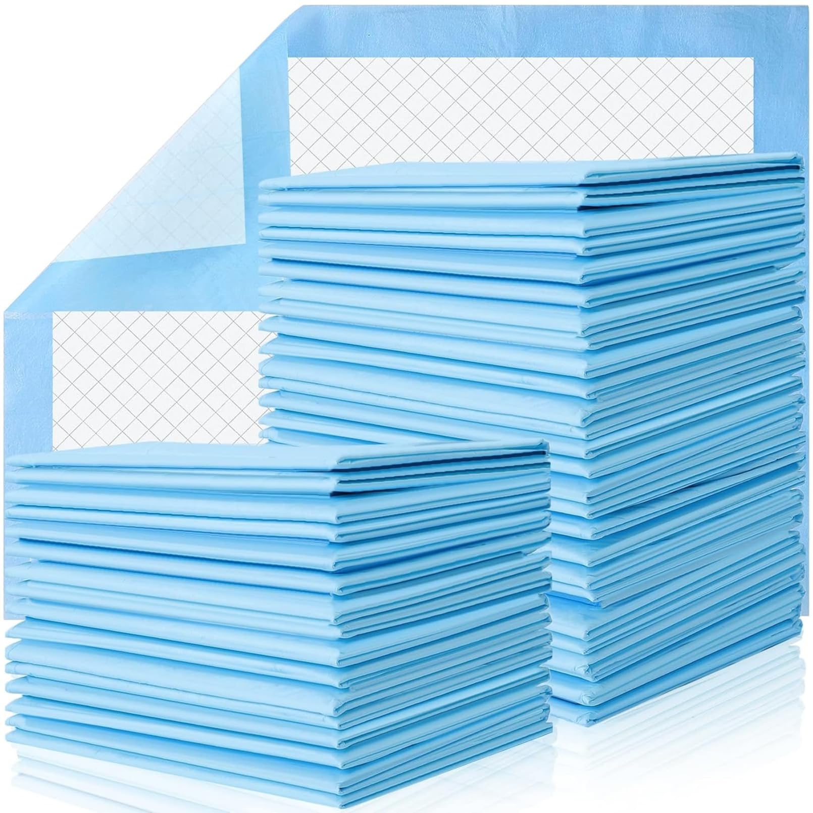 100 Pack Disposable Changing Pads, 17 X 13 Inch Disposable Pads for Baby, Waterproof Diaper Changing Pad, Leak-Proof Breathable Underpads, Table Protector Mat, Baby Underpads Liner,Ultra Absorbent
