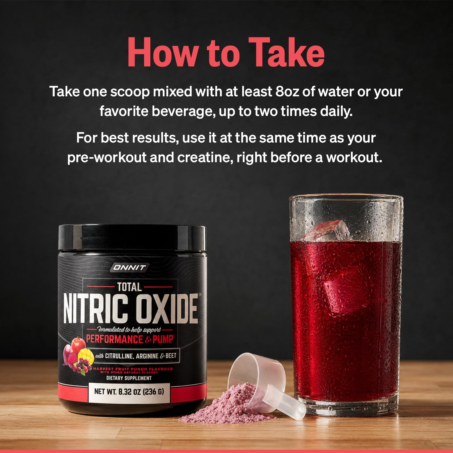 ONNIT Total Nitric Oxide Pre-Workout Powder, Harvest Fruit Punch, 20 SRV — Amazon image 9