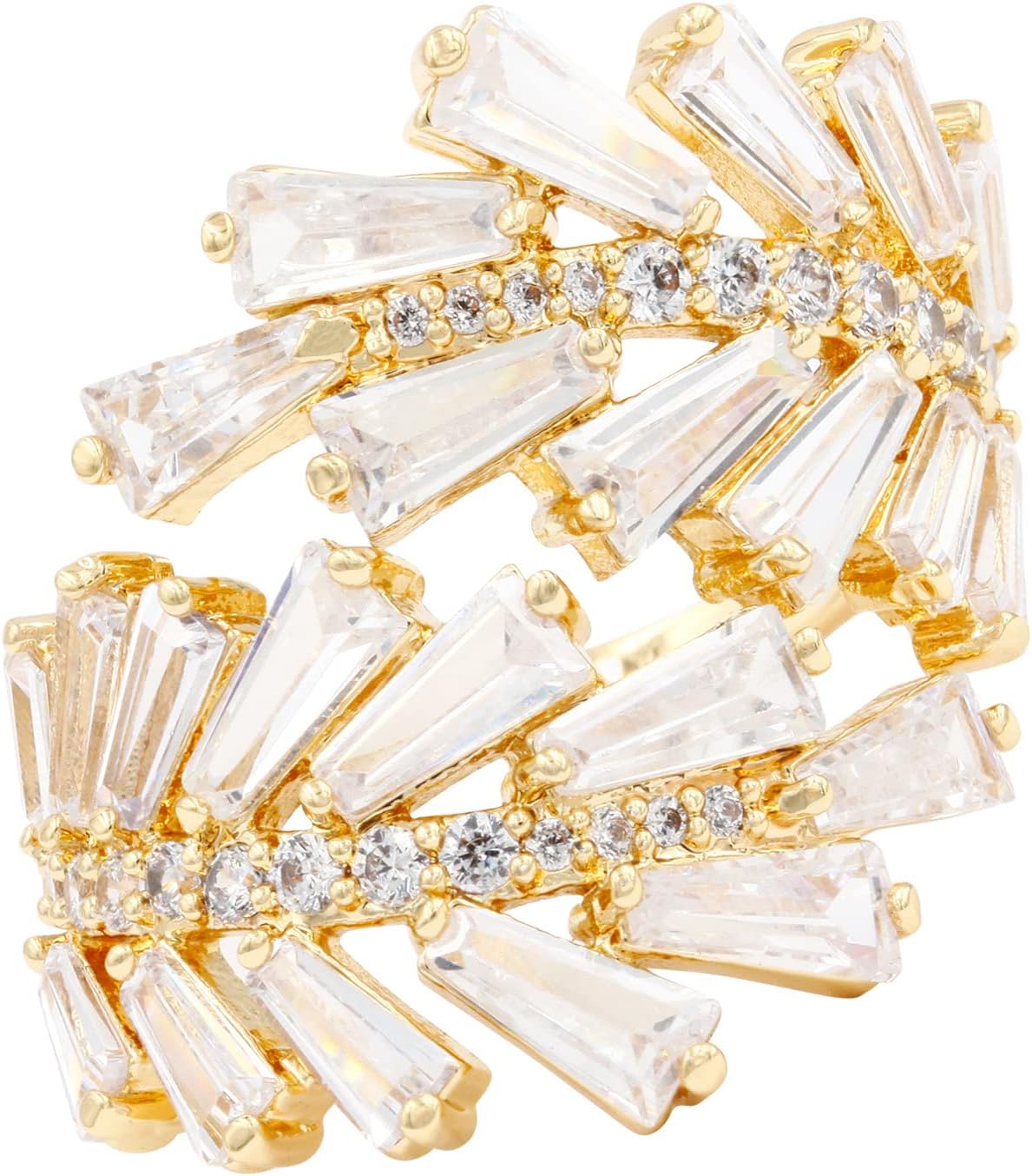 Lavencious Art Cocktail Fashion Ring Size Adjustable From 6-8.5 Cubic Zirconia Jewelry - Image 6