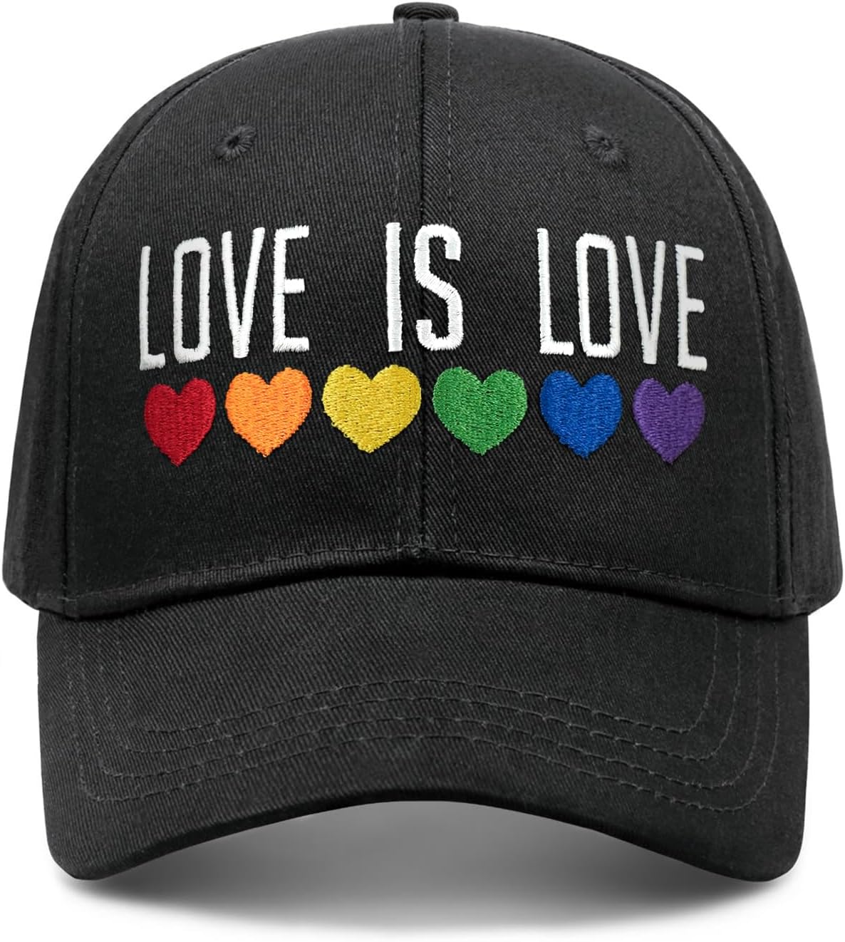 Gay Pride Trucker Hat for Men and Women Rainbow LGBT Embroidered Adjustable Washable Baseball Cap Accessories Gifts