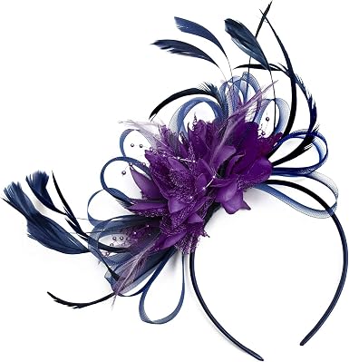 Dark Purple Fascinator Headband 