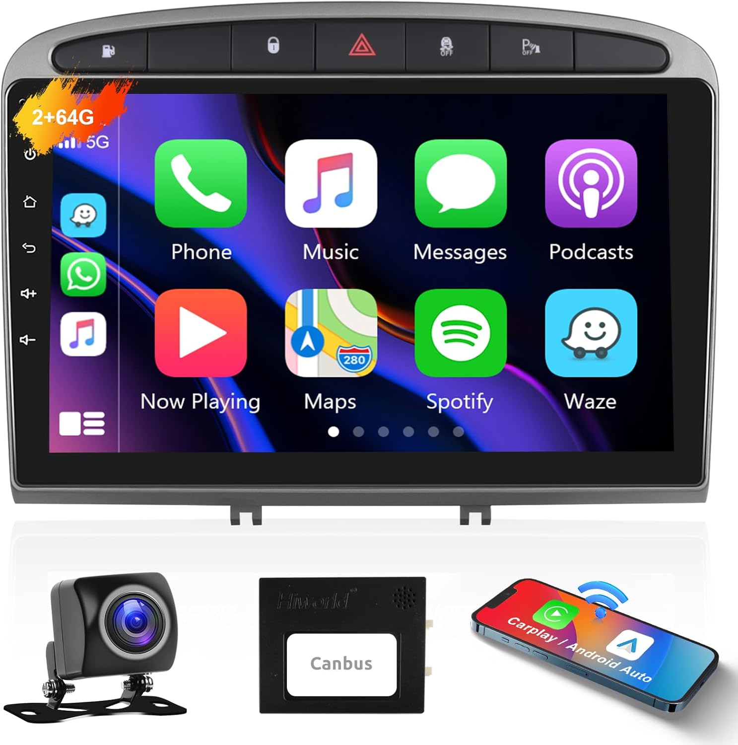 ESSGOO 9 Für Peugeot 3008 5008 2009-2016 Android 14 USB Type-C