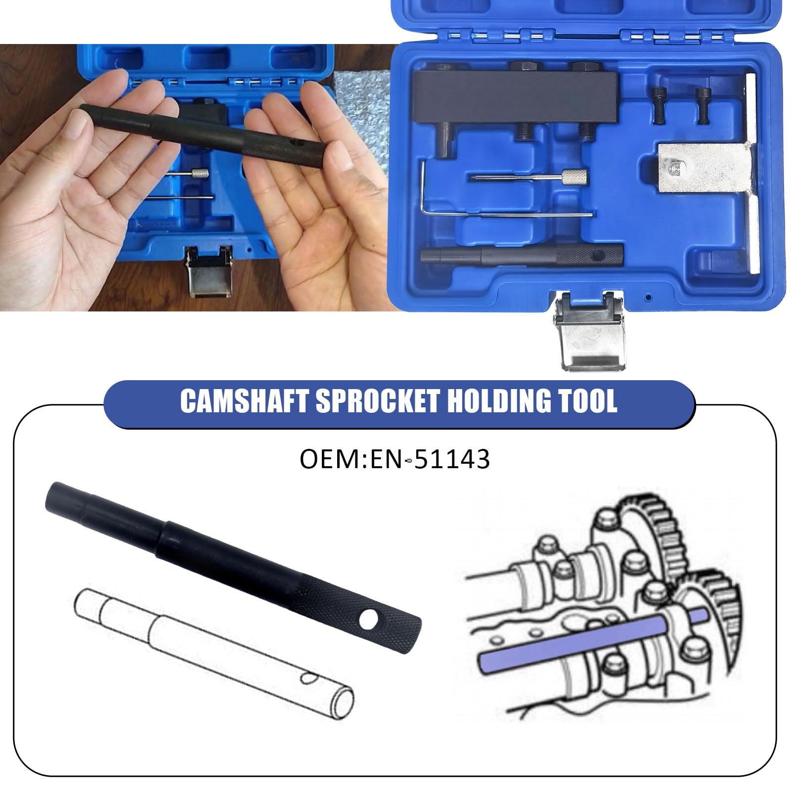 Kit di strumenti per la distribuzione del motore, set di strumenti per cinghia di distribuzione, compatibile con motori diesel Vauxhall/Opel 1.6 Cdti LVL/B16DTH, LVL/B16DTJ, LVL/B16DTN,