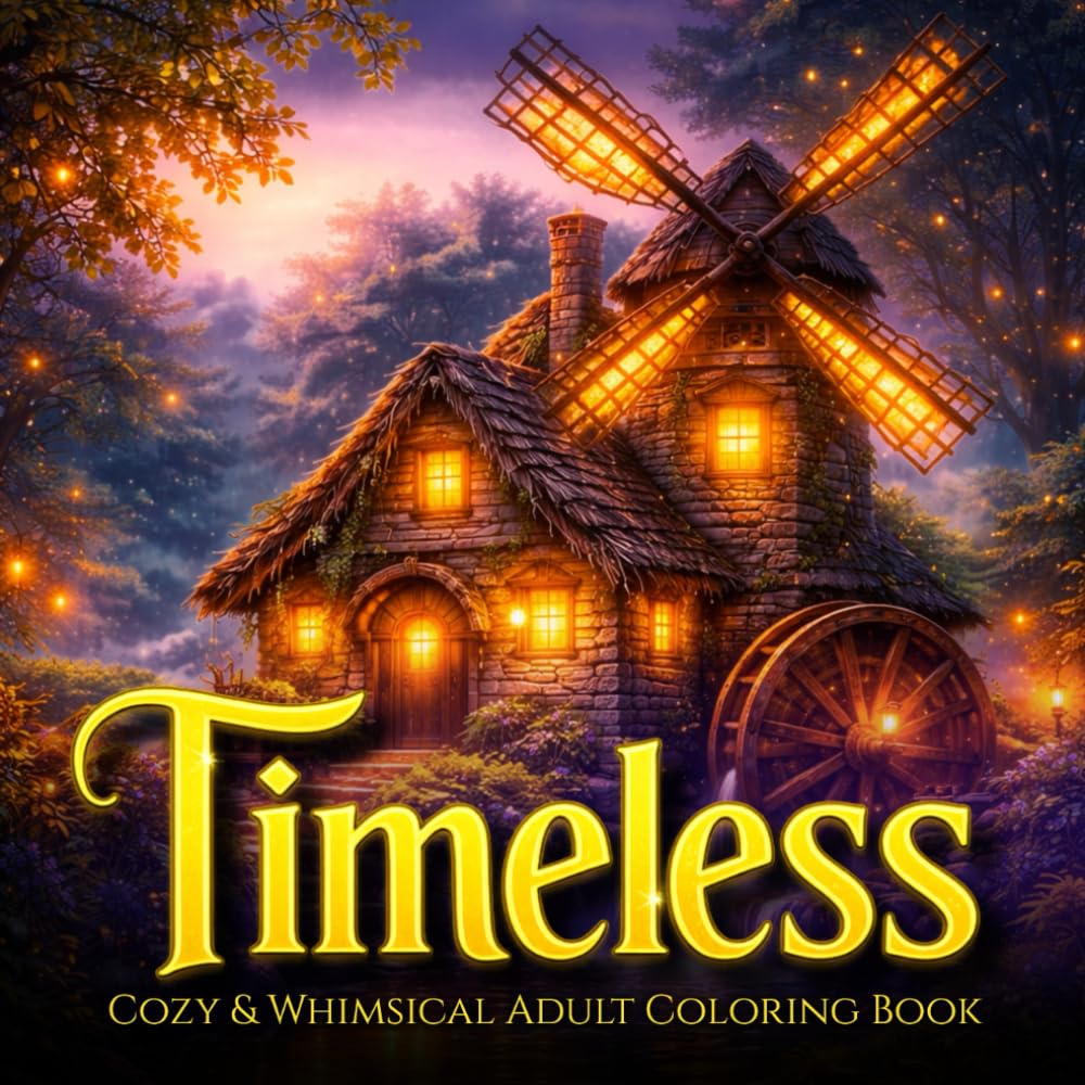 Timeless: Cozy & Whimsical Adult Coloring Book for Relaxation and Mindfulness: Intricate, Detailed Evergreen Scenes for Deep Focus, Calm, and Creative Immersion