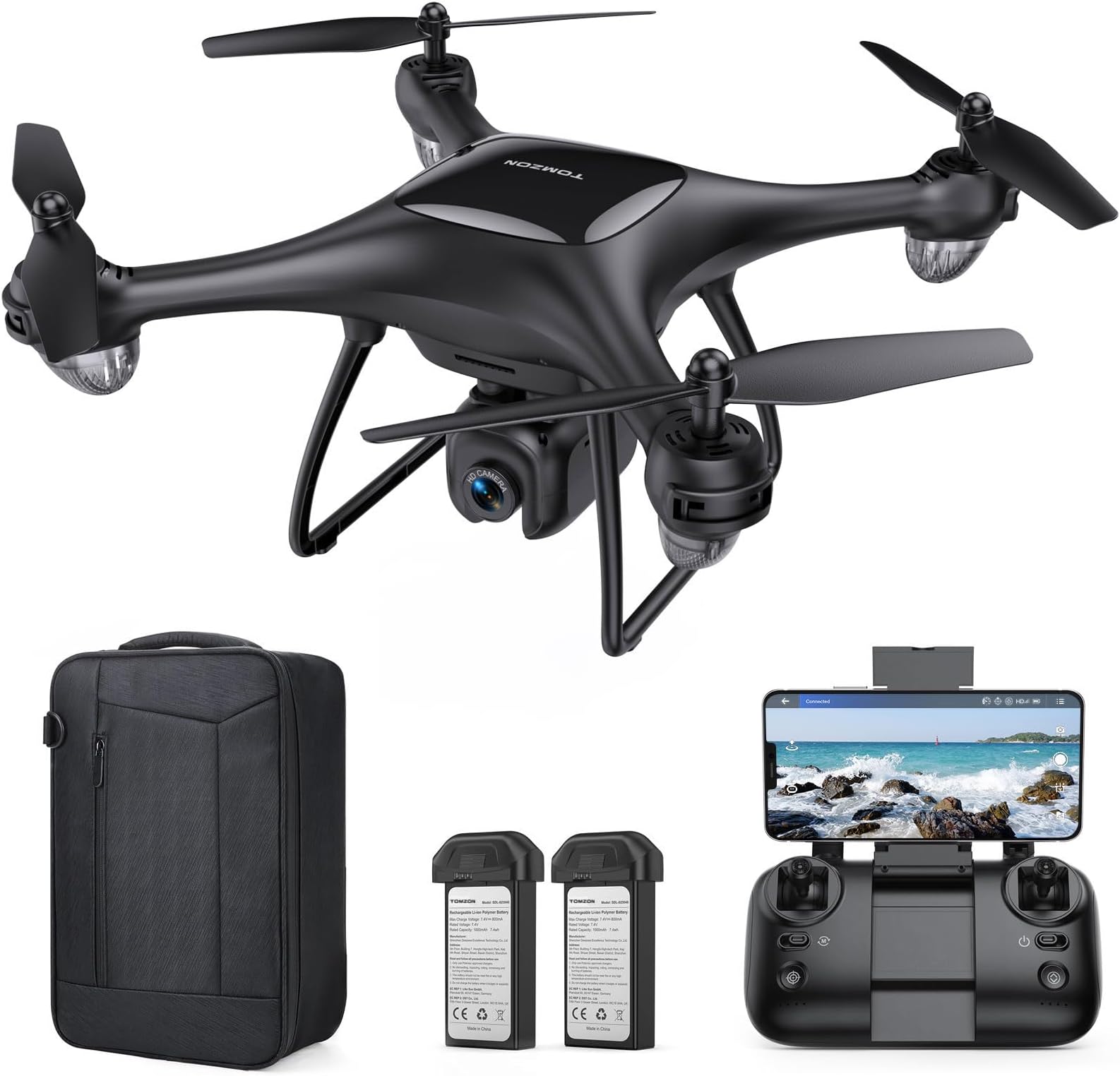 Drones With Camera For Adults 4K, GPS UHD Drone, 5G Remote Controller With Screen, One Key Return, Dual Camere, 3rd Gear Speed, Optical Flow Mode And Obstacle Avoidance, Drone For Beginners