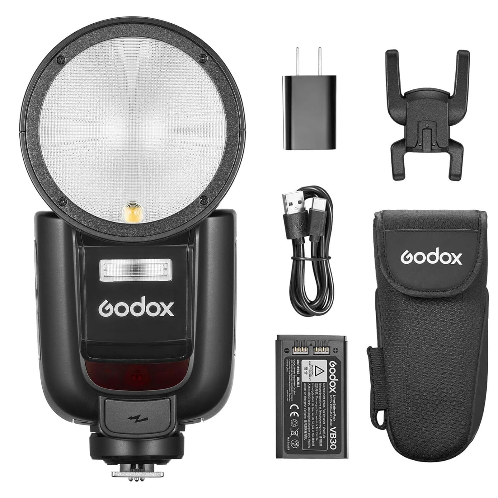 Photo 1 of Godox V1Pro-S Flash Speedlite for Sony, with Detachable Sub Flash SU-1, USB-C Charge Battery, 2.4G X Wireless HSS TTL Speedlight Flash