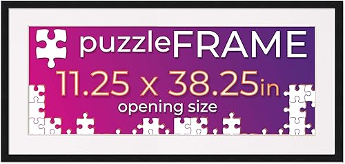 Miniatura 69 de Poster Palooza 16x20 Jigsaw Puzzle Frame Kit - Kit Includes Puzzle Glue Sheets, Black Wood Puzzle Frame with White Mat, UV Acrylic, Backing, Hanging