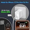 Cargador rápido para iPhone 17 16 15 Pro Max, bloque de carga USB C de 45 W con cable de carga de 10 pies, compatible con iPhone 17 Pro Max/17 Pro/17/16/16 Pro Max/15 Pro Max 7