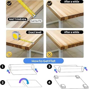Custom Size Table Cover Clear Protector, Waterproof PVC Desk Mat, Bespoke Office Furniture Floor Surface Anti-Scratch Plastic Transparent Tablecloth Heat Resistant, Countertops Glass Surfaces