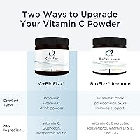 Vista 4 de Designs for Health C+BioFizz - Polvo de bebida con vitamina C efervescente de alta potencia con bioflavonoides, apoyo inmunológico + antioxidante