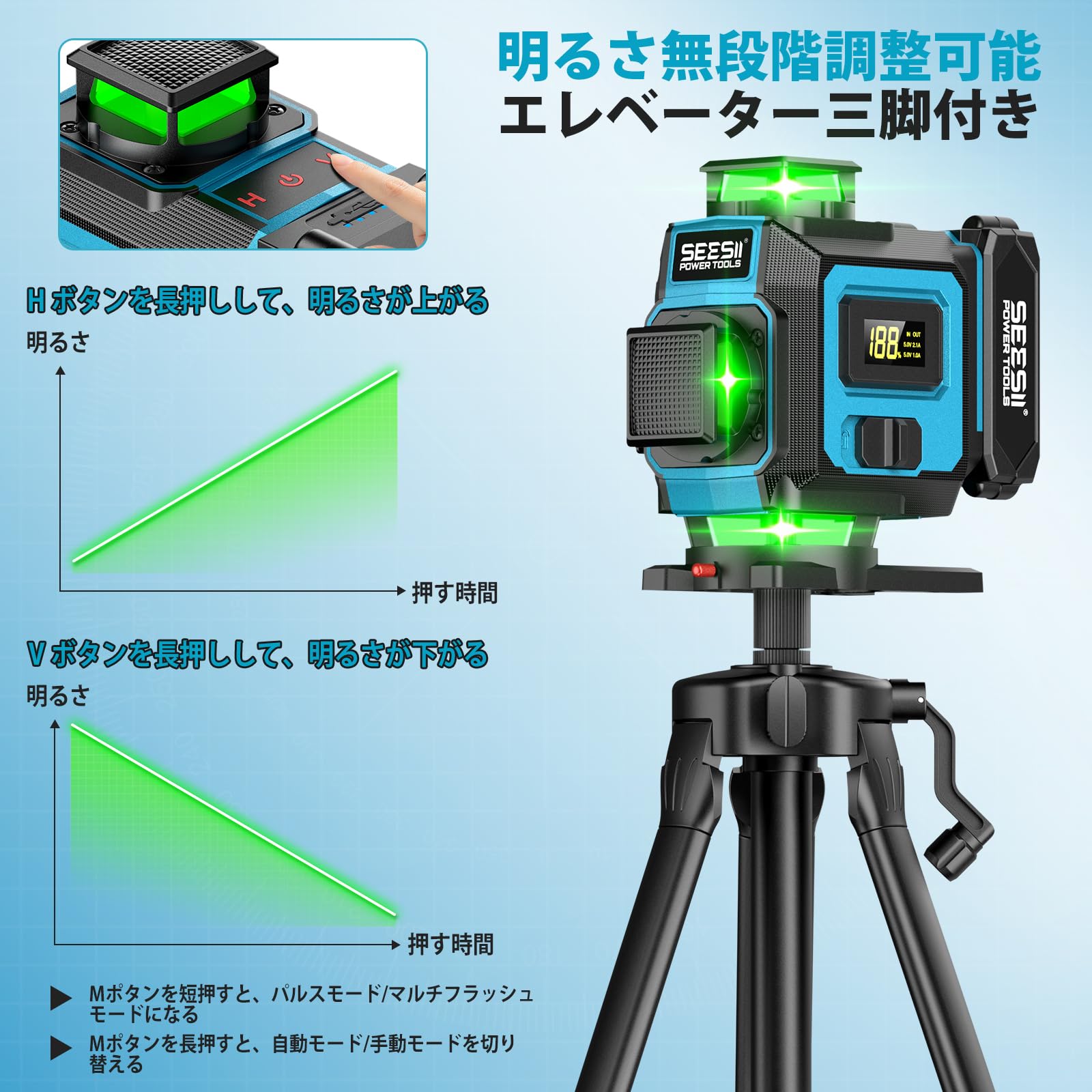 Amazon.co.jp: SEESII: レーザー墨出し器 Amazon.co.jp: SEESII: レーザー墨出し器