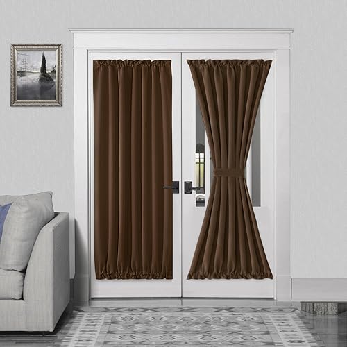 Miniatura 73 de DWCN Cortinas para puerta francesa: cortina térmica con bolsillo para barra para puertas con ventana de cristal, puertas de cocina y patio