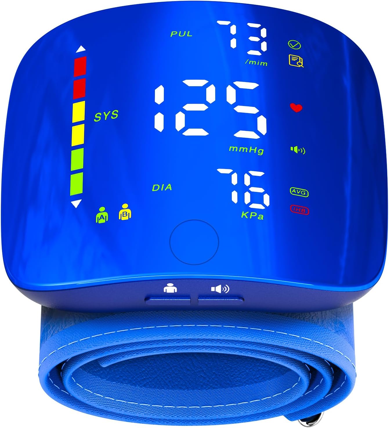 Wrist Blood Pressure Monitor, Rechargeable Blood Pressure Cuff with Large LED Screen – 2 * 99 Sets of Memory, One-Button Turn On/Off Voice & Switch User Wrist Blood Pressure Monitor, Rechargeable Blood Pressure Cuff with Large LED Screen – 2 * 99 Sets of Memory, One-Button Turn On/Off Voice & Switch User