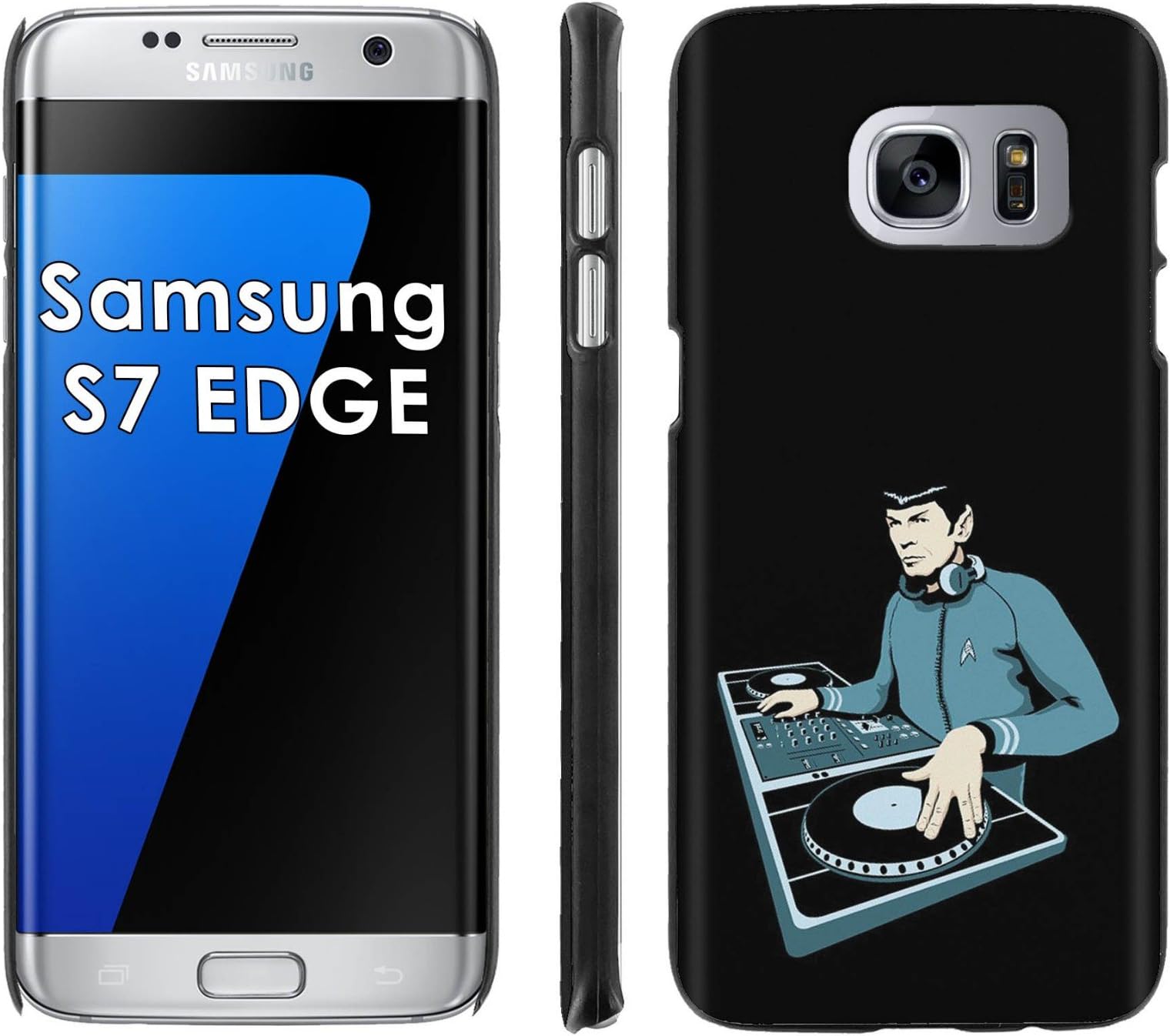Samsung Galaxy [S7 EDGE] Phone Cover, DJ Spock- Black Slim Clip-on Phone Case for [Samsung Galaxy [S7 EDGE]]