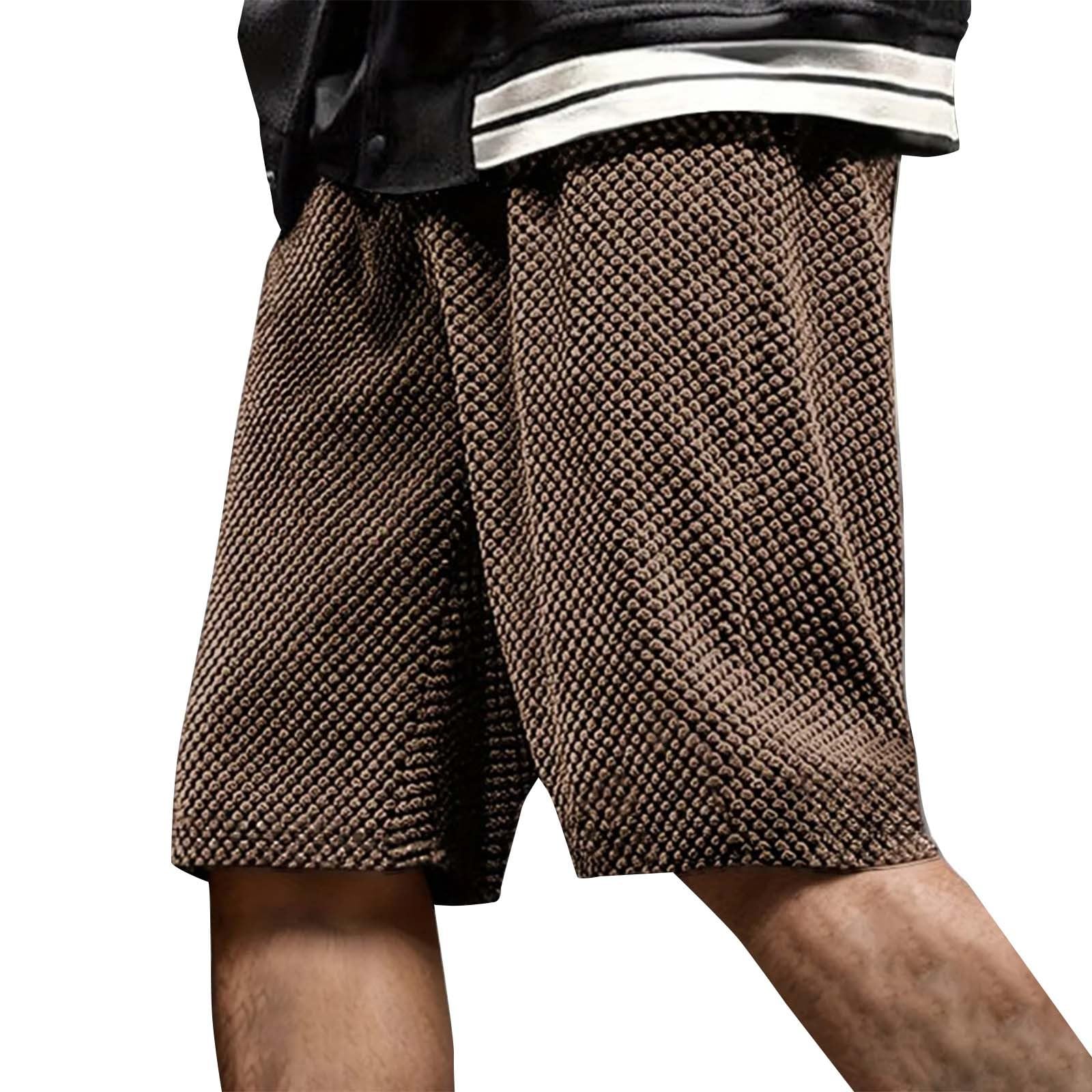 Pantaloncini sportivi da uomo con tasche, elasticizzati, leggeri e traspiranti | Pantaloncini da corsa con elastico in vita, pantaloni corti dritti, tinta unita, pantaloncini estivi, comodi, bermuda morbidi
