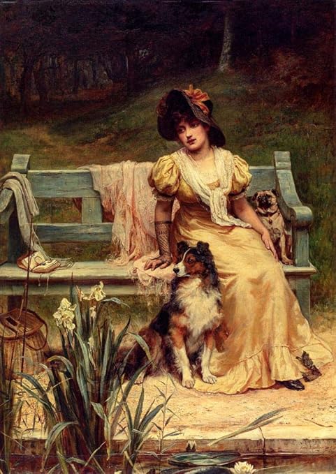 Amazon Co Jp 2 世界の名画 手書き キャンバスの油絵 アカデミックな画家直筆 Where Coul Rural 犬 Frederick E Morgan 絵画 洋画 複製画 サイズ07 ホーム キッチン