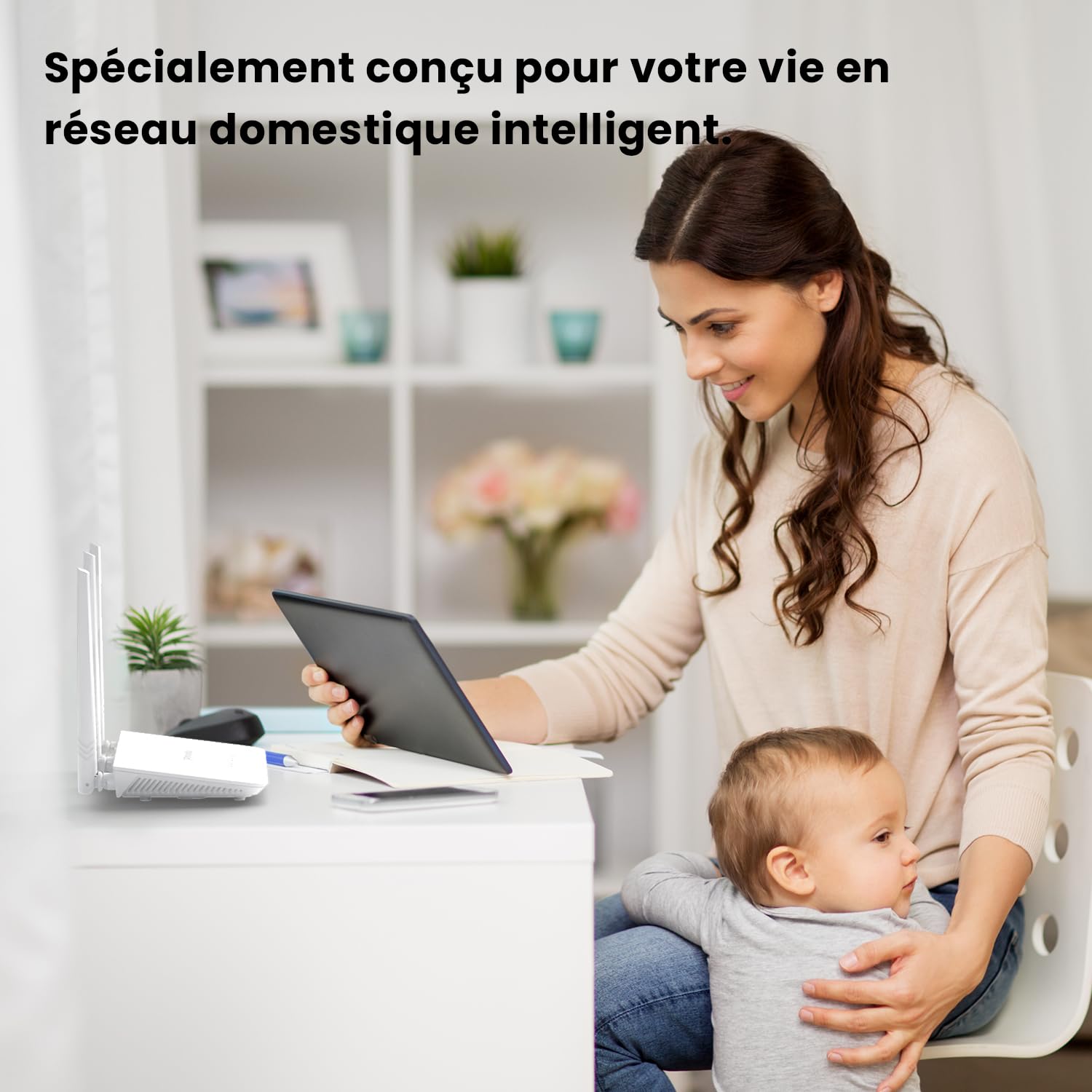 Routeur WiFi N300 Tenda F3 sans Fil 300 Mbps 2,4 GHz 3 Antennes 5dBi 3 Ports LAN/WAN Blanc