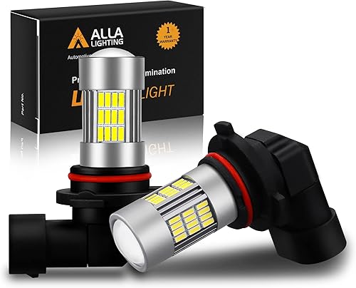 Alla Lighting - Bombillas LED antiniebla superbrillantes H10 9145 4014 54-SMD 12 V 6500 K xenón blanco 9140 9045 luces antiniebla de repuesto para