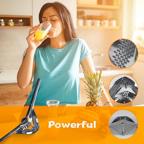 Miniatura 6 de Lemon Squeezer Stainless Steel,Handheld Citrus Squeezer with Built-in Strainer,Maximum Extraction Lemon Lime Squeezer Stainless Steel