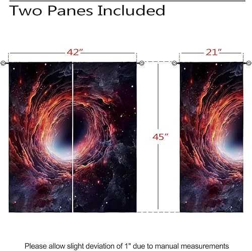 Vista 71 de Nebula Blackout Curtains for Girls Boy Home Decor, Black Hole Universe Space Galaxy Cool Grommet Thermal Insulated Drapes Darkening Window Curtain